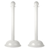 Heavy Duty Plastic Stanchion Posts and Chain Kit with (6) Posts and 50 Ft. of Chain - Crowd Control Warehouse