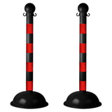 Heavy Duty Plastic Stanchion Posts and Chain Kit with (6) Posts and 50 Ft. of Chain - Crowd Control Warehouse