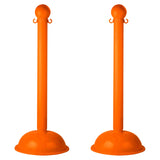 Heavy Duty Plastic Stanchion Posts and Chain Kit with (6) Posts and 50 Ft. of Chain - Crowd Control Warehouse