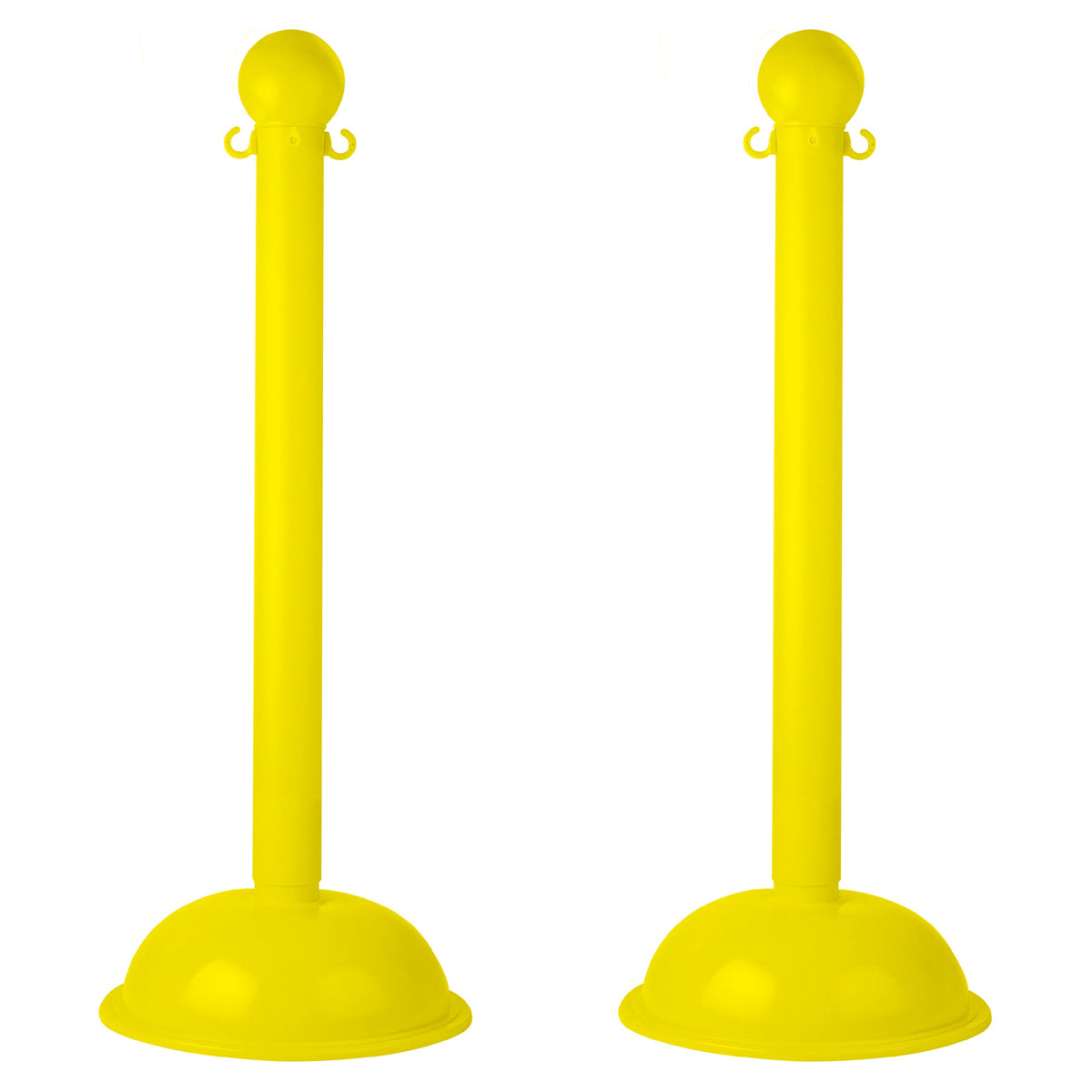Heavy Duty Plastic Stanchion Posts and Chain Kit with (6) Posts and 50 Ft. of Chain - Crowd Control Warehouse