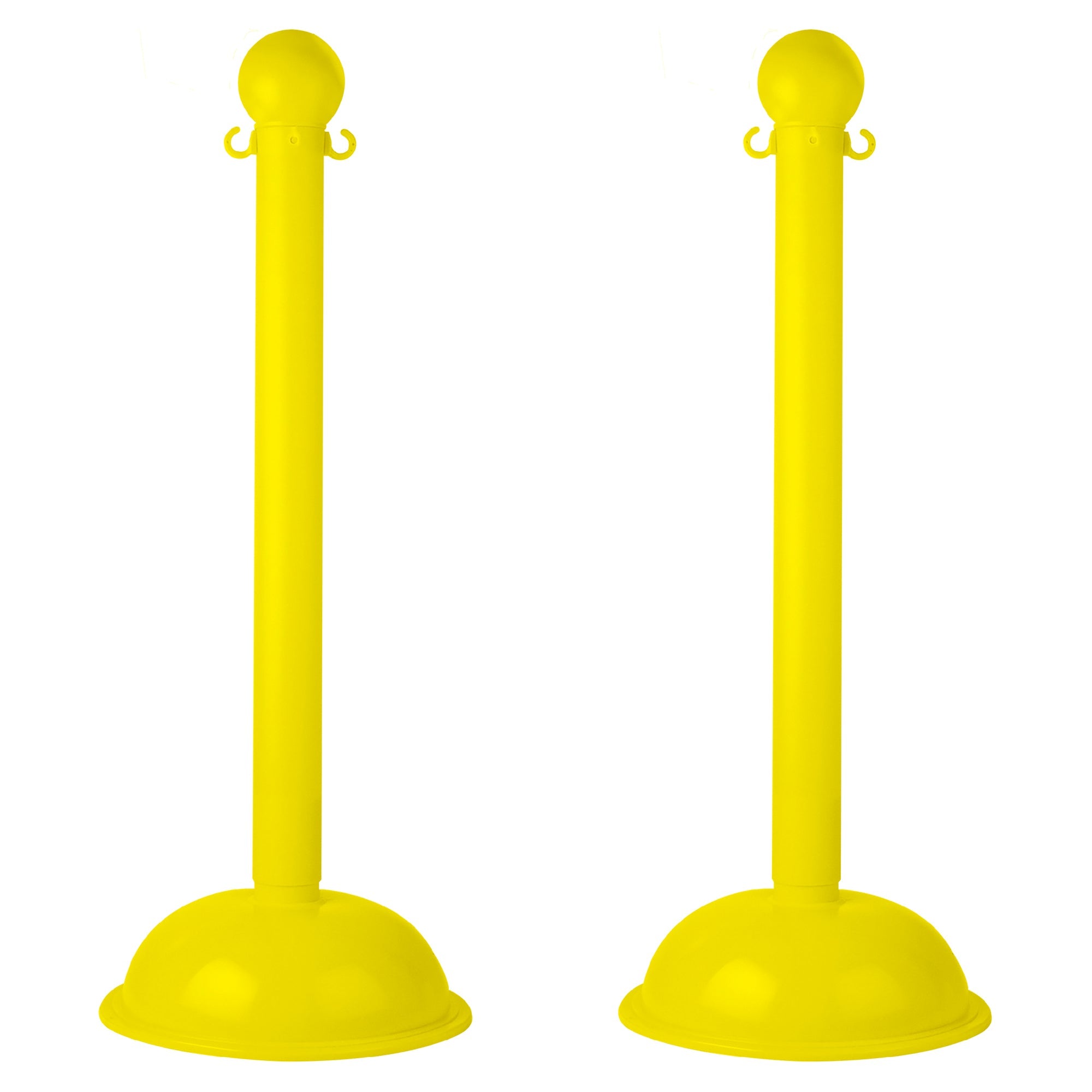 Heavy Duty Plastic Stanchion Posts and Chain Kit with (6) Posts and 50 Ft. of Chain - Crowd Control Warehouse