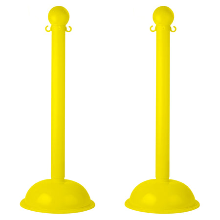 Heavy Duty Plastic Stanchion Posts and Chain Kit with (6) Posts and 50 Ft. of Chain - Crowd Control Warehouse