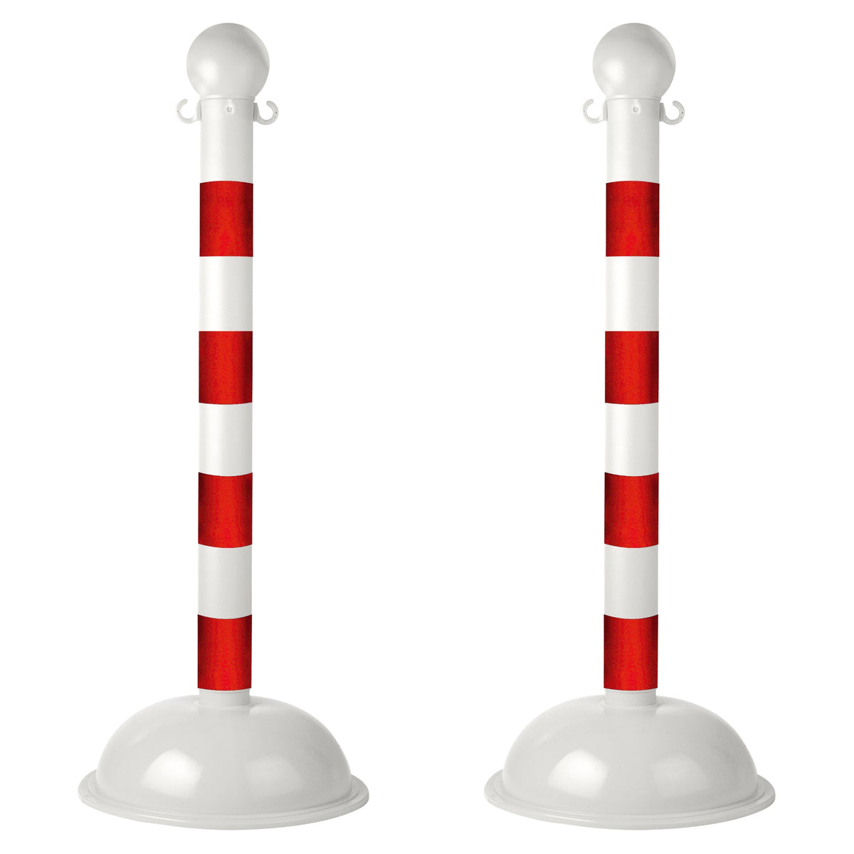 Heavy Duty Plastic Stanchion Posts and Chain Kit with (6) Posts and 50 Ft. of Chain - Crowd Control Warehouse