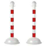 Heavy Duty Plastic Stanchion Posts and Chain Kit with (6) Posts and 50 Ft. of Chain - Crowd Control Warehouse