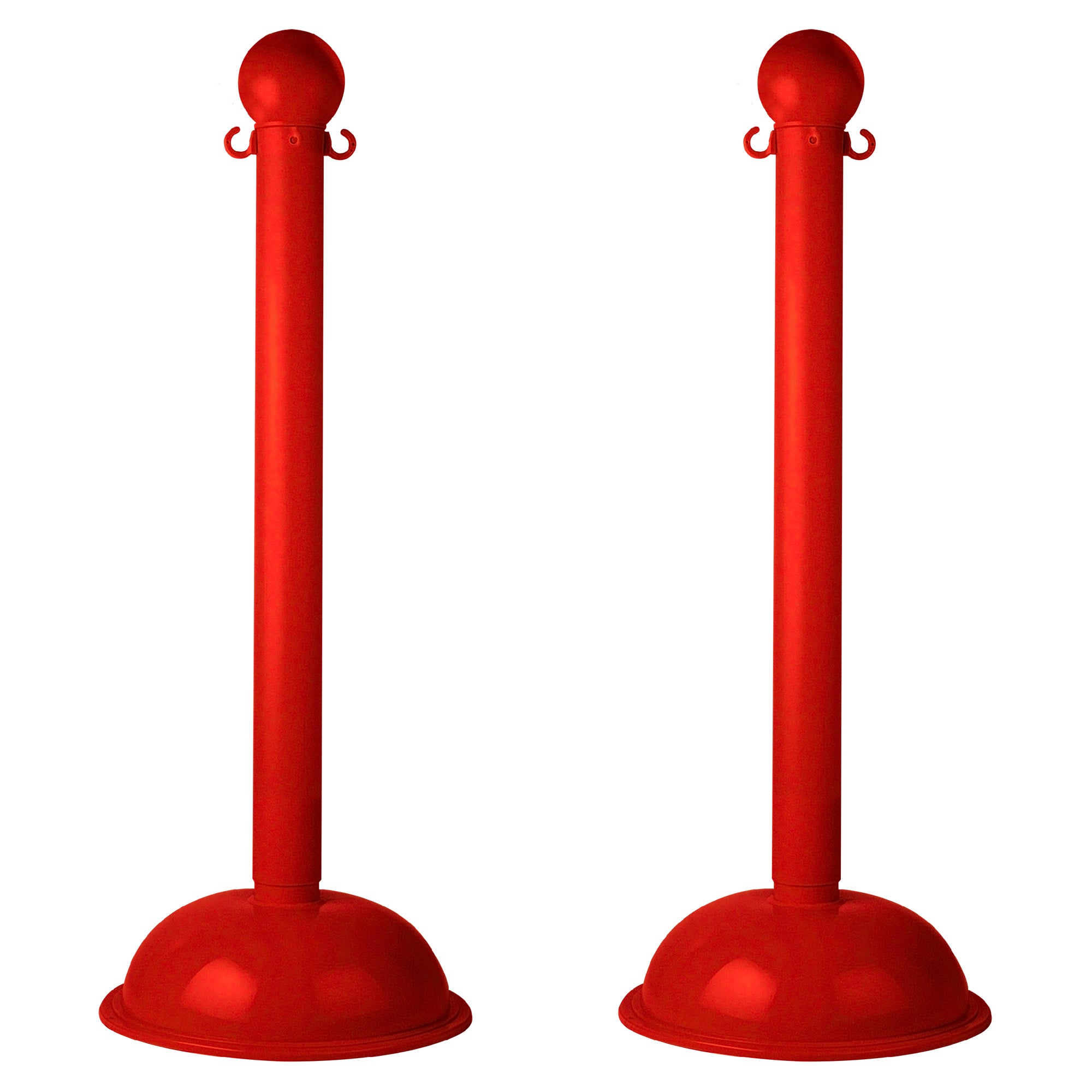 Heavy Duty Plastic Stanchion Posts and Chain Kit with (6) Posts and 50 Ft. of Chain - Crowd Control Warehouse
