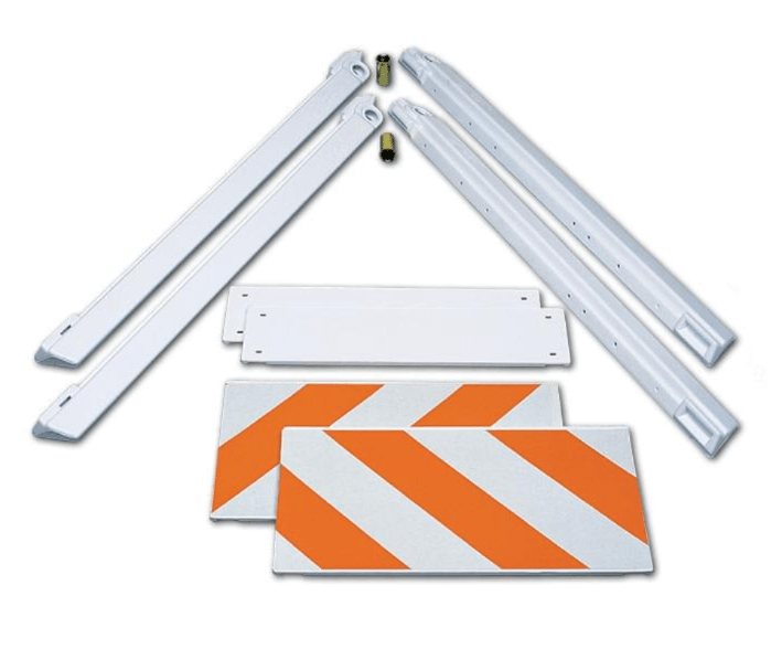High Impact Plastic Folding Barricade - Type I and II Traffic Barricades - Crowd Control Warehouse