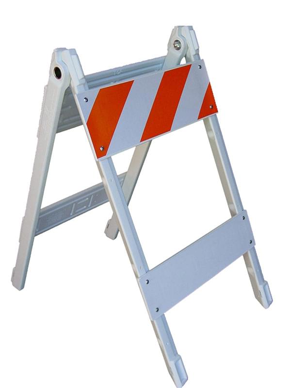 High Impact Plastic Folding Barricade - Type I and II Traffic Barricades