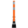 FlexStake Center Line Surface Mount Base Traffic Delineator - Orange Tubular Post with Reflective Options