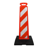 Orange Vertical Panel Channelizer - Crowd Control Warehouse