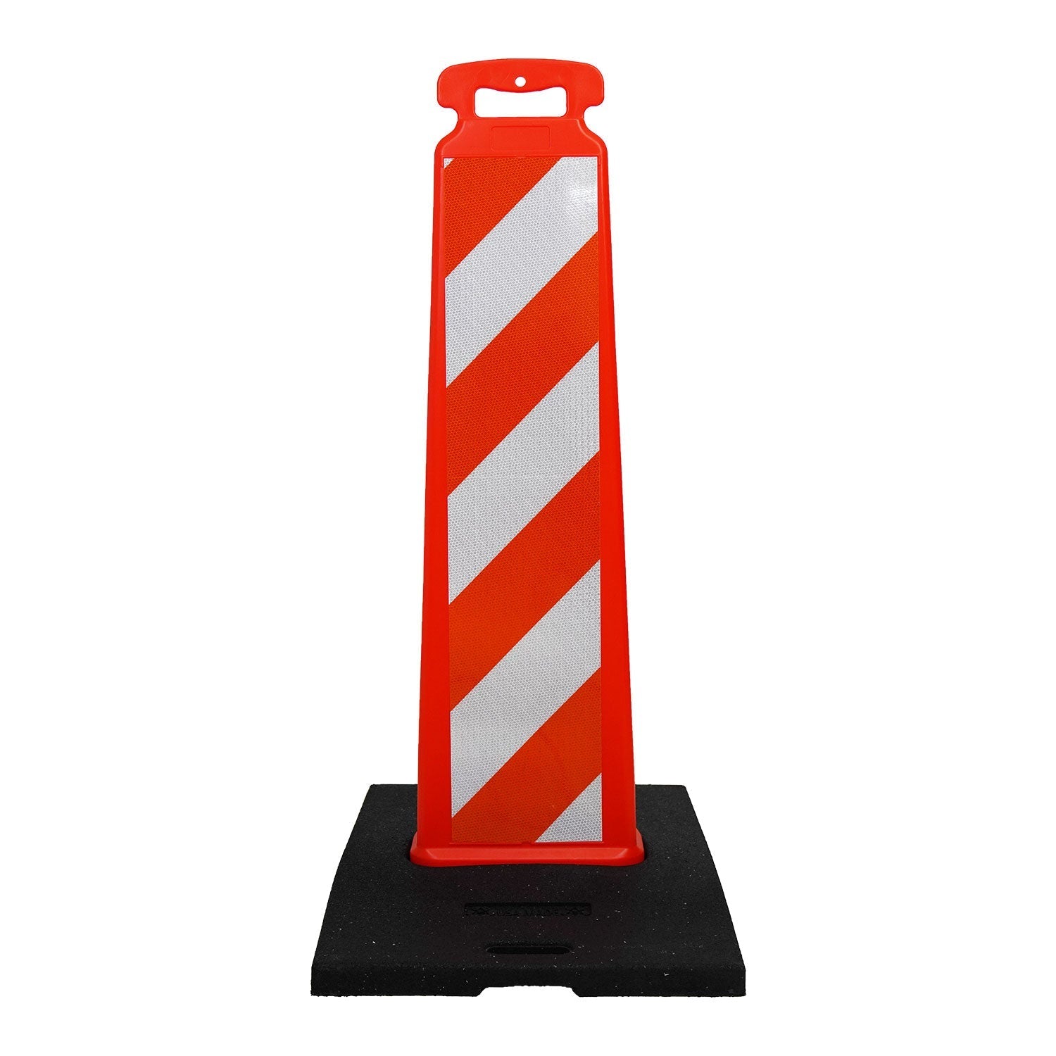 Orange Vertical Panel Channelizer - Crowd Control Warehouse