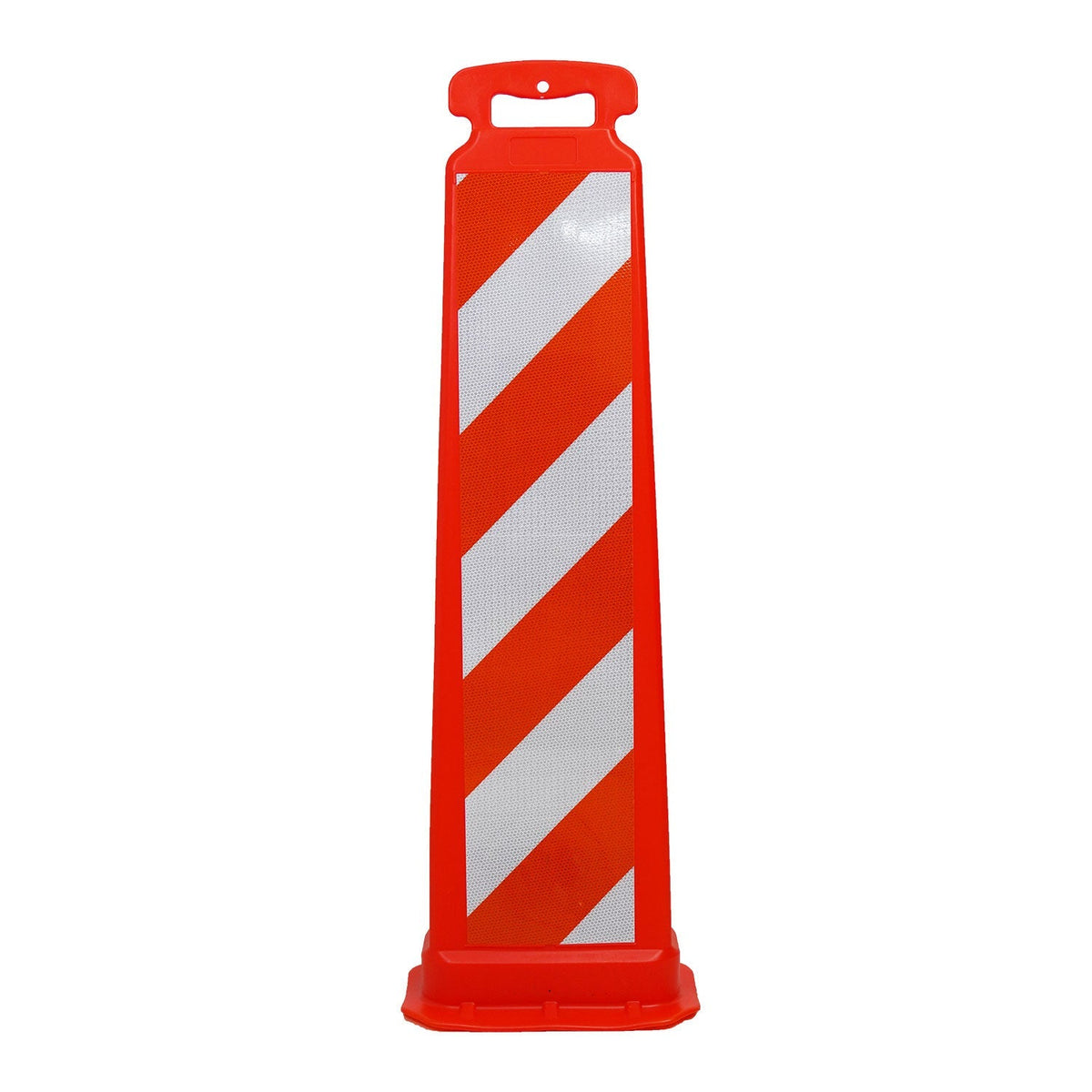 Orange Vertical Panel Channelizer - Crowd Control Warehouse