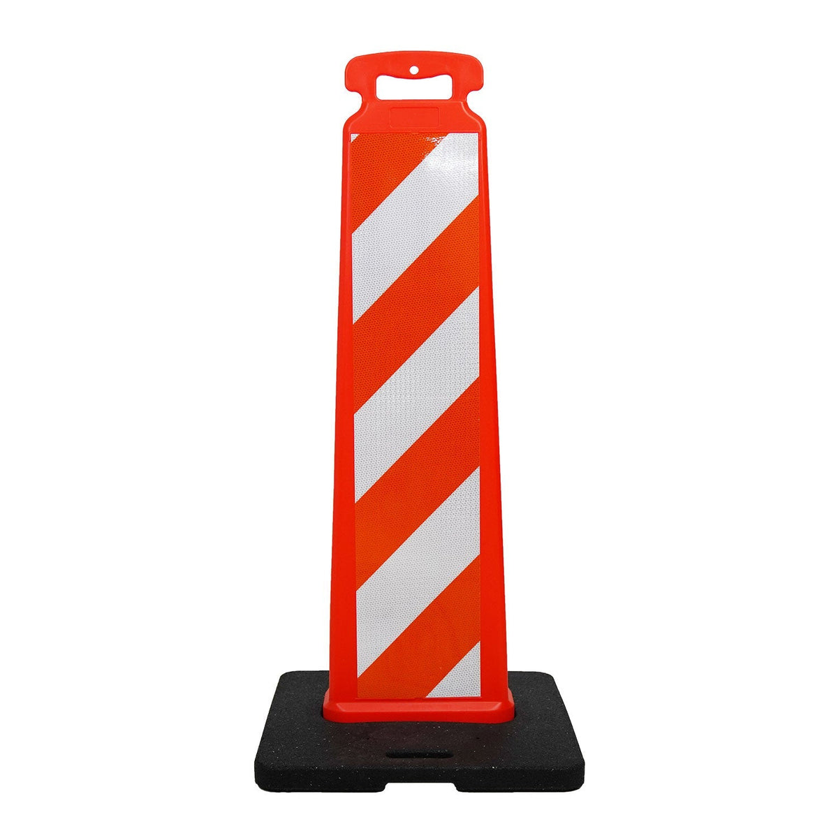 Orange Vertical Panel Channelizer - Crowd Control Warehouse