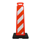 Orange Vertical Panel Channelizer - Crowd Control Warehouse