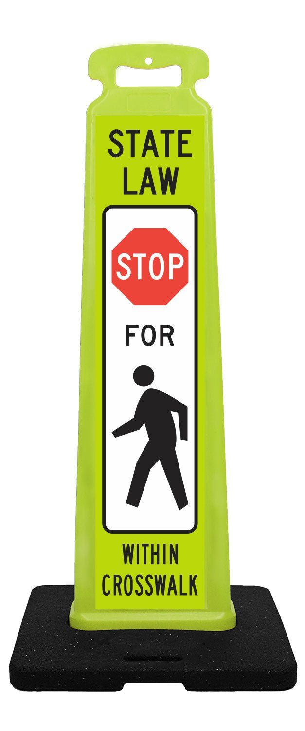 Pedestrian Crossing Vertical Panel Sign - Crowd Control Warehouse