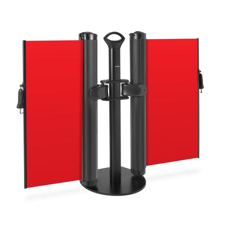 Plain Single and Dual Mobile Retractable Safety Barrier - Crowd Control Warehouse