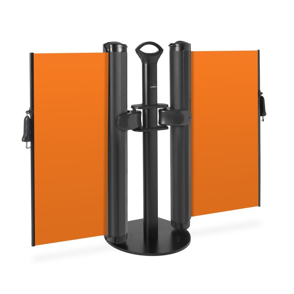 Plain Single and Dual Mobile Retractable Safety Barrier - Crowd Control Warehouse