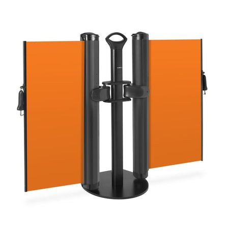 Plain Single and Dual Mobile Retractable Safety Barrier - Crowd Control Warehouse