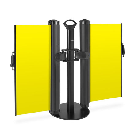 Plain Single and Dual Mobile Retractable Safety Barrier - Crowd Control Warehouse