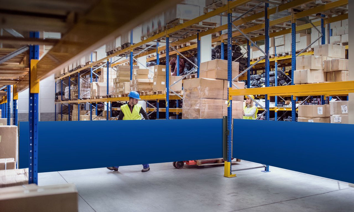 Plain Wall Mounted Retractable Safety Barrier - Crowd Control Warehouse