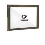 Post Top Sign Frame for CCW Series Retractable Belt Barriers - Crowd Control Warehouse