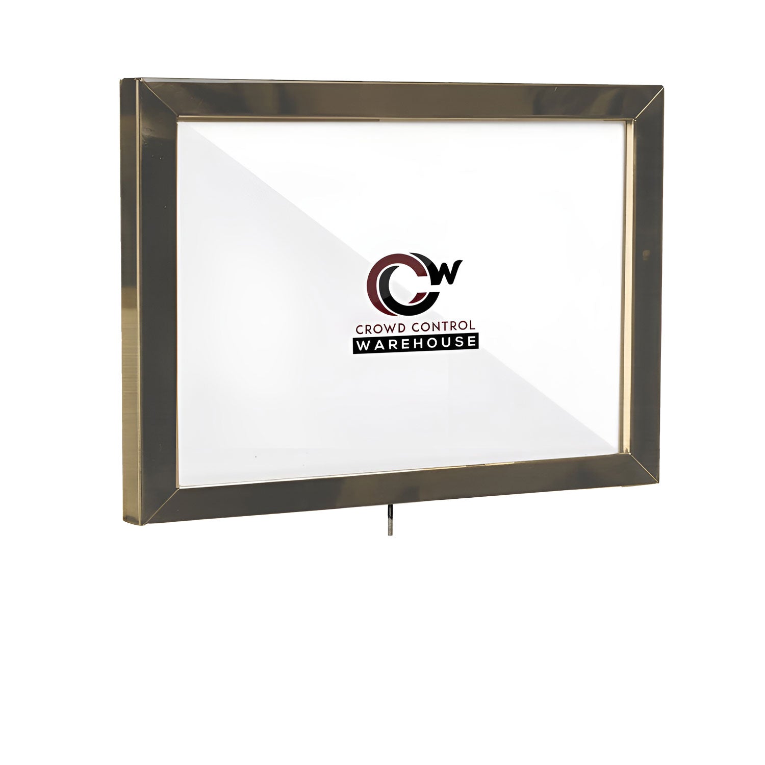 Post Top Sign Frame for CCW Series Retractable Belt Barriers - Crowd Control Warehouse