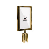 Post Top Sign Frame for CCW Series Retractable Belt Barriers - Crowd Control Warehouse
