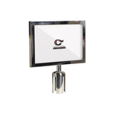 Post Top Sign Frame for CCW Series Retractable Belt Barriers - Crowd Control Warehouse