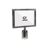 Post Top Sign Frame for CCW Series Retractable Belt Barriers - Crowd Control Warehouse