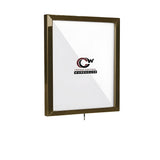 Post Top Sign Frame for CCW Series Retractable Belt Barriers - Crowd Control Warehouse