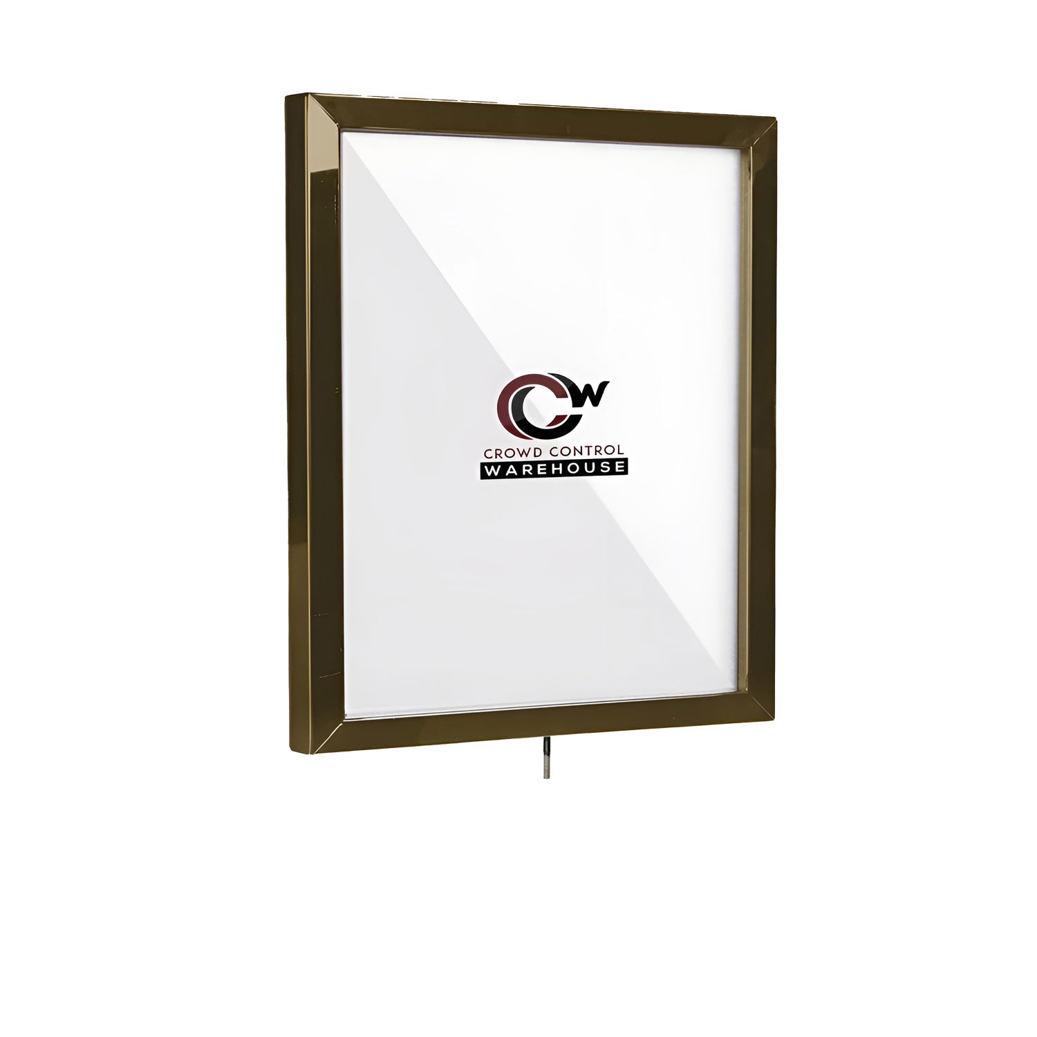 Post Top Sign Frame for CCW Series Retractable Belt Barriers - Crowd Control Warehouse