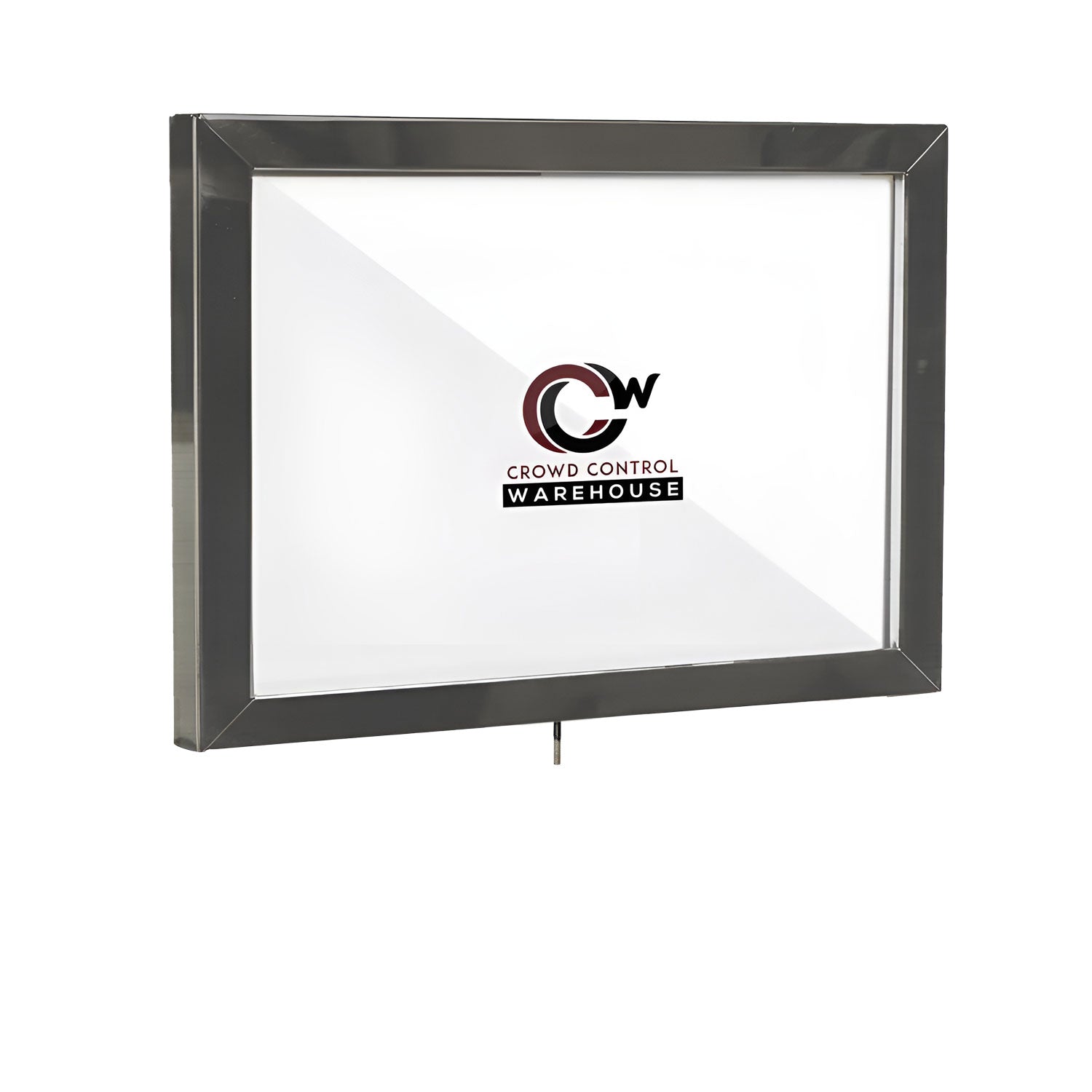 Post Top Sign Frame for CCW Series Retractable Belt Barriers - Crowd Control Warehouse