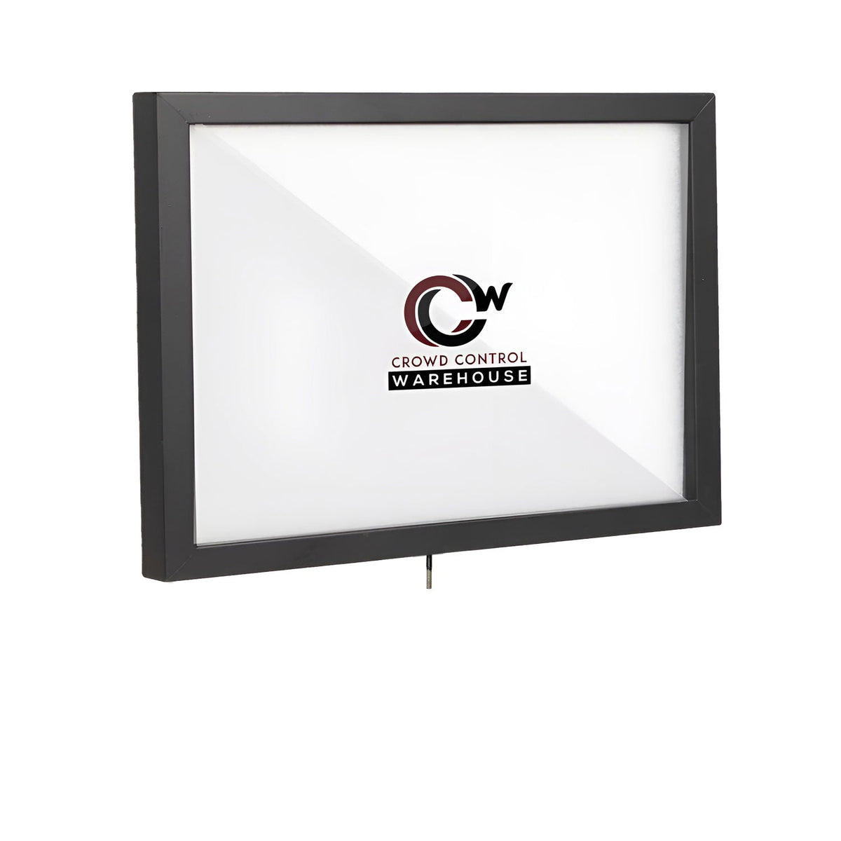 Post Top Sign Frame for CCW Series Retractable Belt Barriers - Crowd Control Warehouse