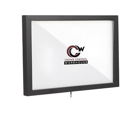 Post Top Sign Frame for CCW Series Retractable Belt Barriers - Crowd Control Warehouse