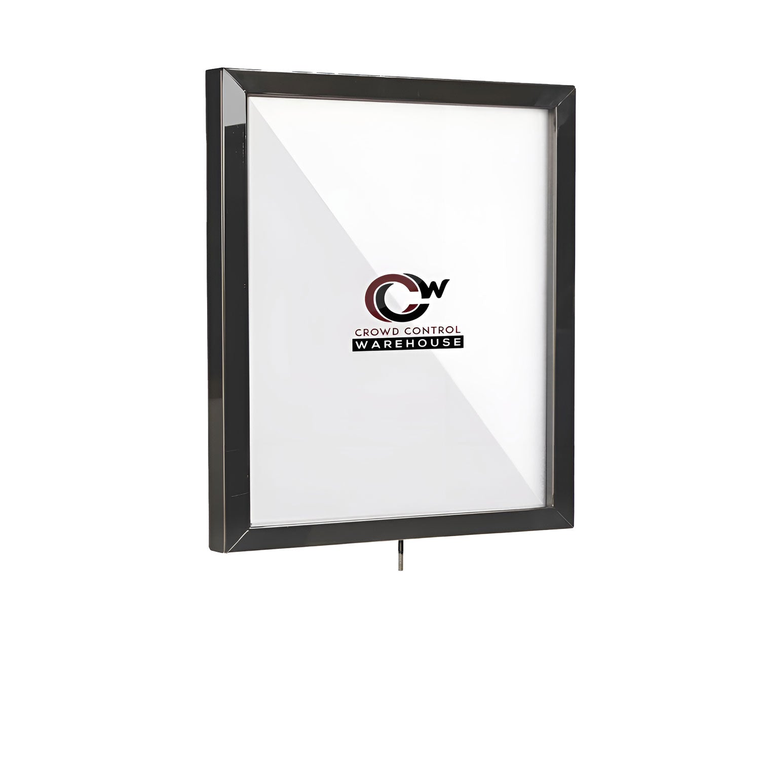 Post Top Sign Frame for CCW Series Retractable Belt Barriers - Crowd Control Warehouse