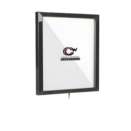 Post Top Sign Frame for CCW Series Retractable Belt Barriers - Crowd Control Warehouse