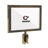 Post Top Sign Frame for CCW Series Retractable Belt Barriers for 3" OD Stanchions - Crowd Control Warehouse