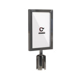 Post Top Sign Frame for CCW Series Retractable Belt Barriers for 3" OD Stanchions - Crowd Control Warehouse