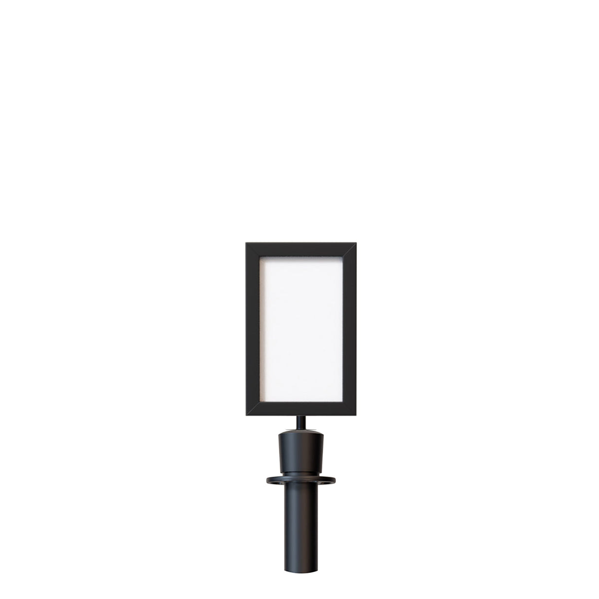 Post Top Sign Frame for Crown or Flat Top Economy Rope Stanchions - Crowd Control Warehouse