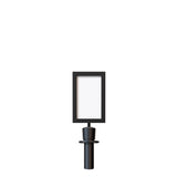 Post Top Sign Frame for Crown or Flat Top Economy Rope Stanchions - Crowd Control Warehouse