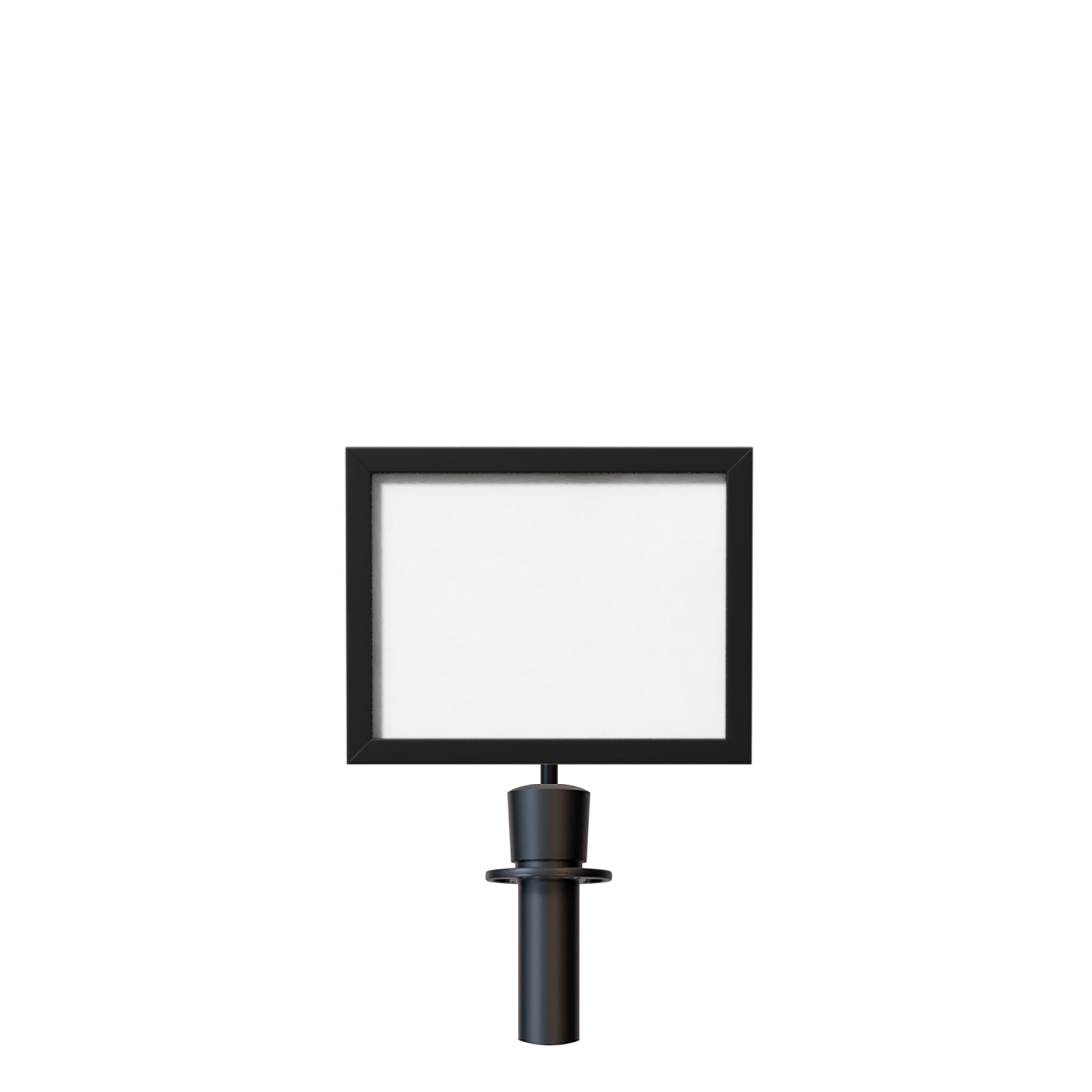 Post Top Sign Frame for Crown or Flat Top Economy Rope Stanchions - Crowd Control Warehouse
