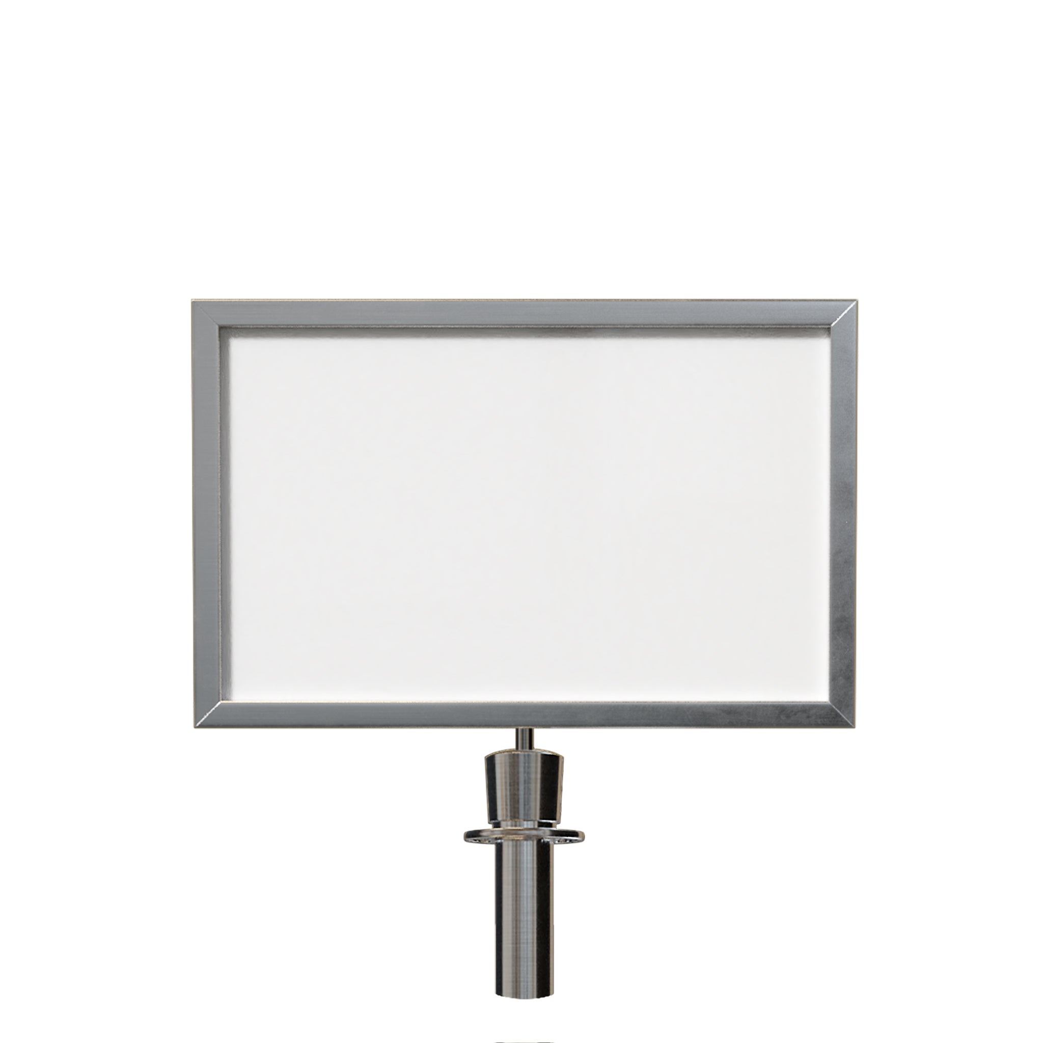 Post Top Sign Frame for Crown or Flat Top Economy Rope Stanchions - Crowd Control Warehouse