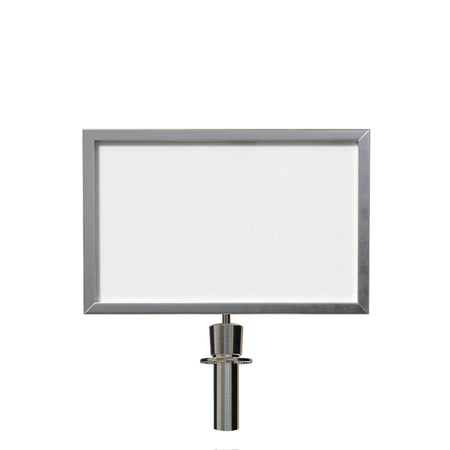 Post Top Sign Frame for Crown or Flat Top Economy Rope Stanchions - Crowd Control Warehouse