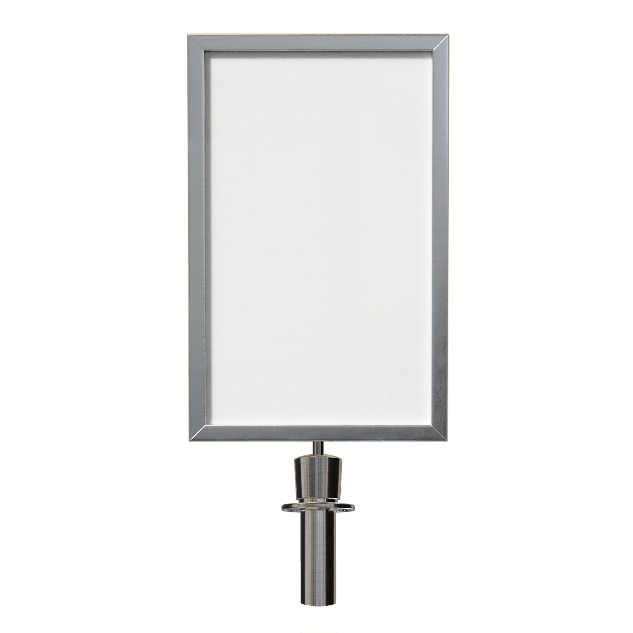 Post Top Sign Frame for Crown or Flat Top Economy Rope Stanchions - Crowd Control Warehouse