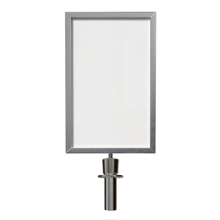 Post Top Sign Frame for Crown or Flat Top Economy Rope Stanchions - Crowd Control Warehouse