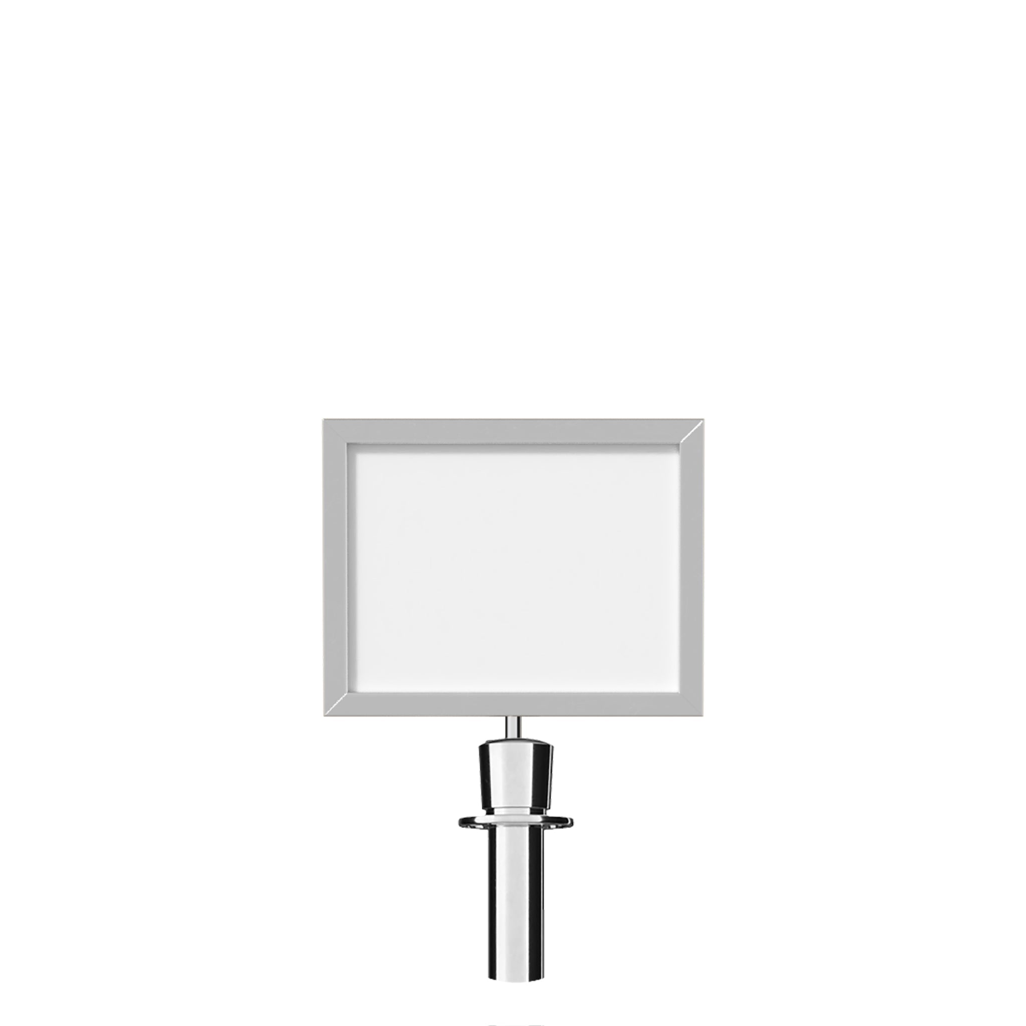 Post Top Sign Frame for Crown or Flat Top Economy Rope Stanchions - Crowd Control Warehouse