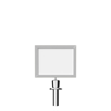 Post Top Sign Frame for Crown or Flat Top Economy Rope Stanchions - Crowd Control Warehouse