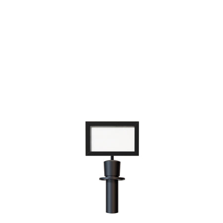 Post Top Sign Frame for Crown or Flat Top Economy Rope Stanchions - Crowd Control Warehouse
