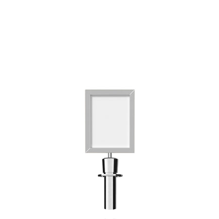 Post Top Sign Frame for Crown or Flat Top Economy Rope Stanchions - Crowd Control Warehouse