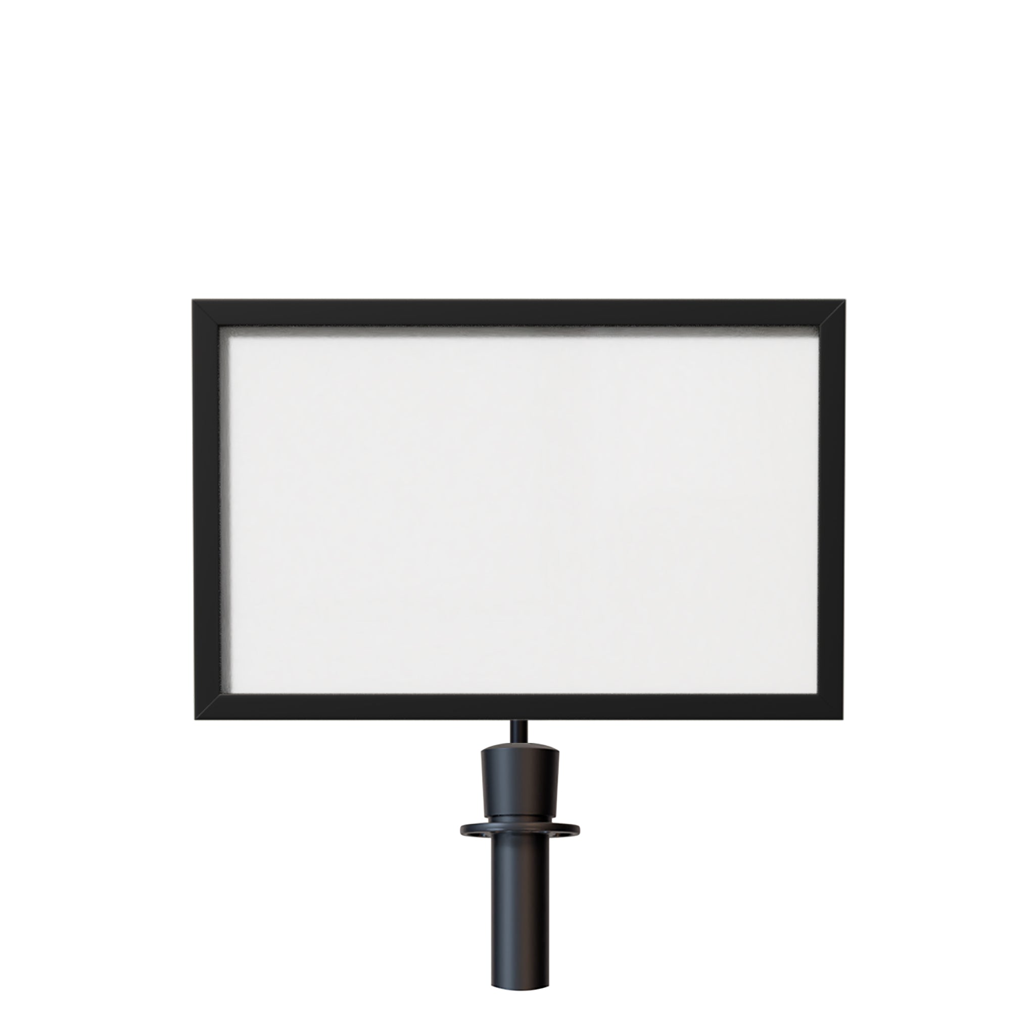 Post Top Sign Frame for Crown or Flat Top Economy Rope Stanchions - Crowd Control Warehouse