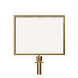 Post Top Sign Frame for Crown or Flat Top Economy Rope Stanchions - Crowd Control Warehouse